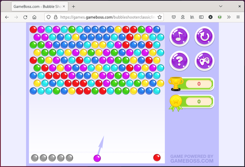 Simple Bubble Shooter Game using JavaScript with Free Source Code